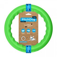 Žaislas žiedo formos Puller Pitch Dog, 28 cm, žalias kaina ir informacija | Žaislai šunims | pigu.lt