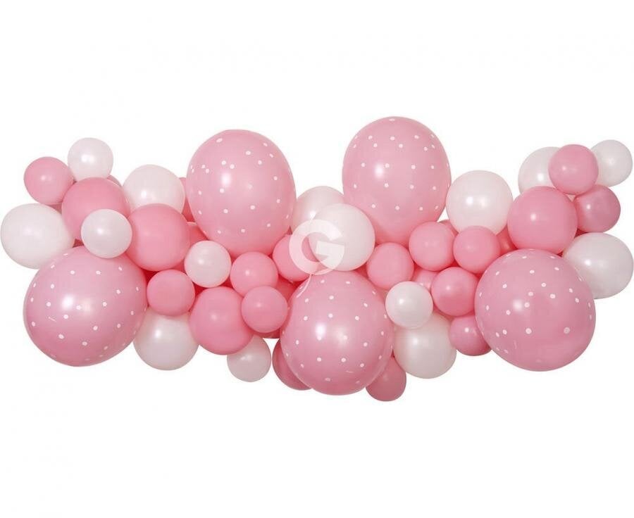 Balionų girlianda Baby Pink spalvos balionai kaina ir informacija | Balionai | pigu.lt