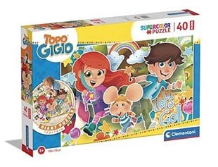 Dėlionė Clementoni Supercolor Floor Topo Gigio, 40 vnt kaina ir informacija | Dėlionės (puzzle) | pigu.lt