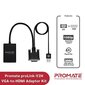 Promate proLink-V2H VGA HDMI / USB Audio kaina ir informacija | Adapteriai, USB šakotuvai | pigu.lt