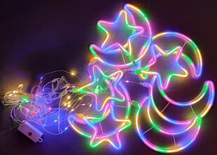 Kalėdinės lemputės girlianda užuolaidos daugiaspalvis LED kalėdinis цена и информация | Рождественские украшения | pigu.lt