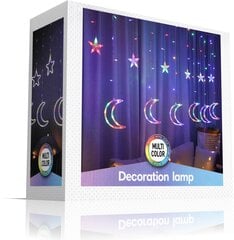 Kalėdinės lemputės girlianda užuolaidos daugiaspalvis LED kalėdinis kaina ir informacija | Kalėdinės dekoracijos | pigu.lt