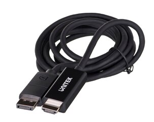 Unitek V1608A, DP 1.2 - HDMI, 1,9 m цена и информация | Кабели и провода | pigu.lt