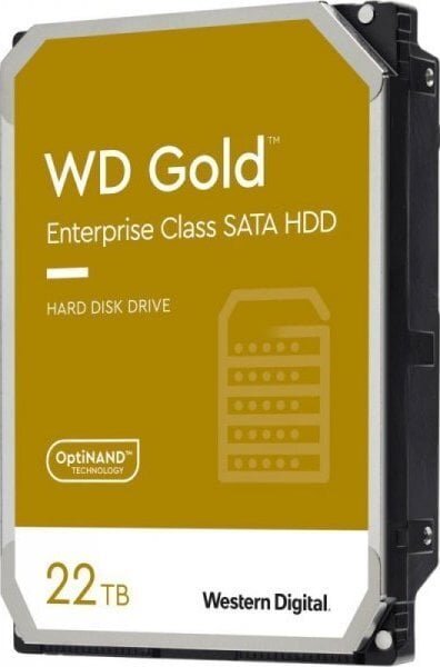 Western Digital Gold 3,5&quot; 22000 GB Serial ATA III цена и информация | Vidiniai kietieji diskai (HDD, SSD, Hybrid) | pigu.lt