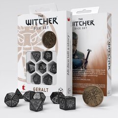 Kauliukų rinkinys The Witcher Geralt - Silver Sword, juoda цена и информация | Настольные игры, головоломки | pigu.lt