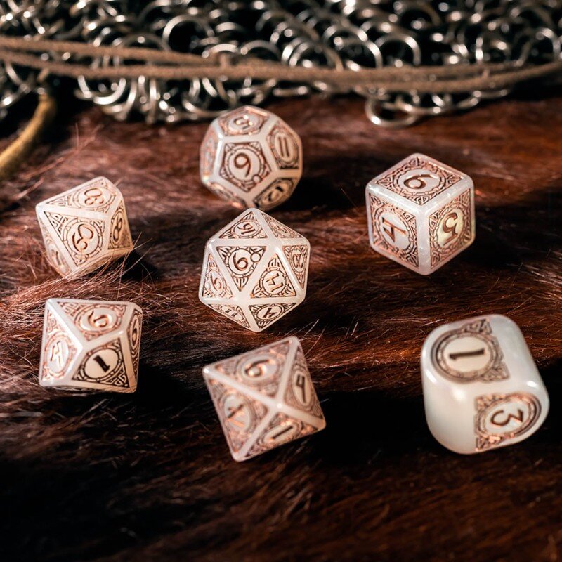 Kauliukų rinkinys Viking modern dice set: Niflheim, pilka kaina ir informacija | Stalo žaidimai, galvosūkiai | pigu.lt