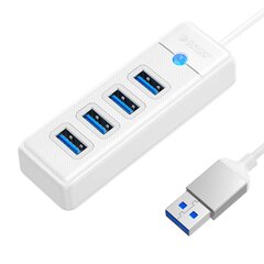 Orico Hub Adapter USB to 4x USB 3.0, 5 Gbps, 0.15m (White) цена и информация | Адаптеры, USB-разветвители | pigu.lt