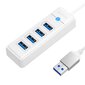 Orico Hub Adapter USB to 4x USB 3.0, 5 Gbps, 0.15m kaina ir informacija | Adapteriai, USB šakotuvai | pigu.lt
