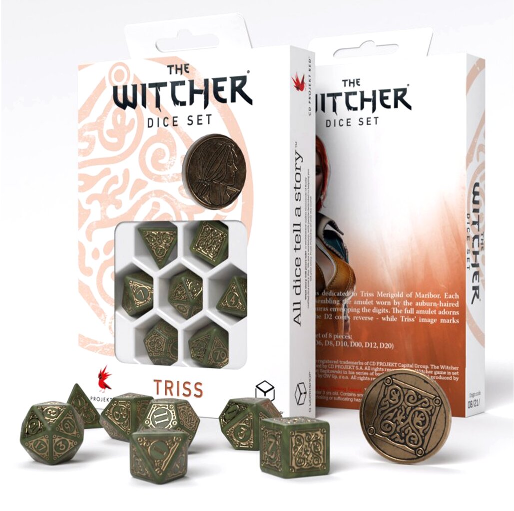 Kauliukų rinkinys The Witcher Triss, žalia kaina ir informacija | Stalo žaidimai, galvosūkiai | pigu.lt