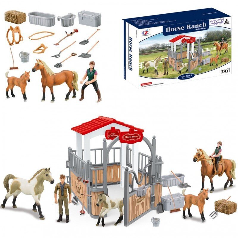Figūrėlių rinkinys Woopie Stable Horse Pen kaina ir informacija | Žaislai berniukams | pigu.lt