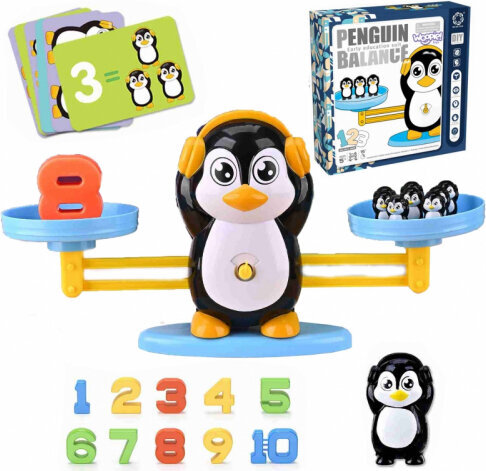 Edukacinės svarstyklės mokytis skaičiuoti - Pingviniukas, Woopie цена и информация | Stalo žaidimai, galvosūkiai | pigu.lt