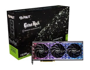 Palit GeForce RTX 4080 GameRock, 6 GB|GDDR6X|256 bit|PCIE 4.0 16x|GPU 2205 MHz|Active|1xHDMI|3xDisplayPort|NED4080019T2-1030G цена и информация | Видеокарты (GPU) | pigu.lt