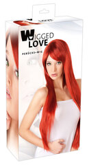 Женский парик Wigged Love, красный цена и информация | Карнавальные костюмы | pigu.lt