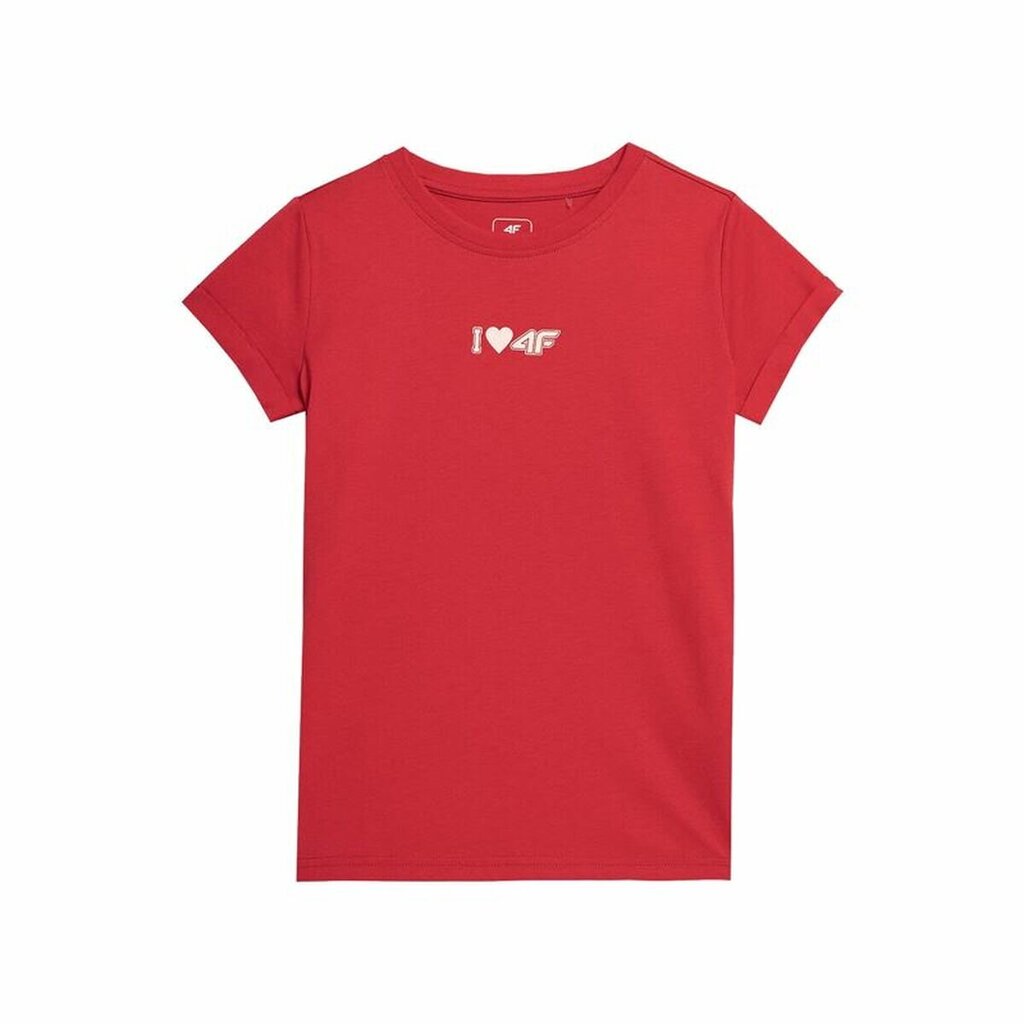 Marškinėliai mergaitėms 4F, raudoni kaina ir informacija | Marškinėliai mergaitėms | pigu.lt