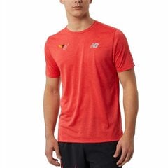 Sportiniai marškinėliai su trumpomis rankovėmis New Balance Impact Run, oranžiniai kaina ir informacija | Sportinė apranga vyrams | pigu.lt