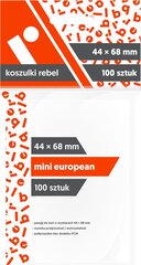 Žaidimo kortelių įmautės Rebel Mini European, 44x68mm, 100 Vnt цена и информация | Настольные игры, головоломки | pigu.lt