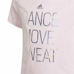 Marškinėliai mergaitėms Adidas, rožiniai kaina ir informacija | Marškinėliai mergaitėms | pigu.lt