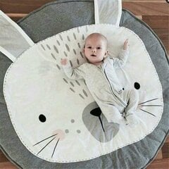 Kūdikių kilimėlis apvalus pilkas triušis 85cm kaina ir informacija | Lavinimo kilimėliai | pigu.lt