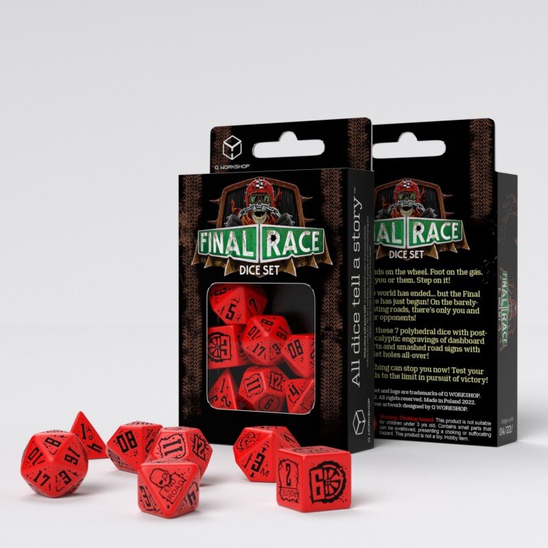 Kauliukų rinkinys Final Race Dice Set: Engine Roar, raudona цена и информация | Stalo žaidimai, galvosūkiai | pigu.lt