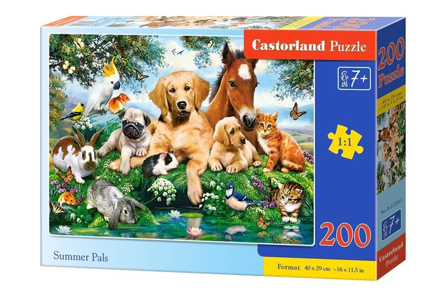 Dėlionė Castorland Summer Pals, 200 d. kaina ir informacija | Dėlionės (puzzle) | pigu.lt