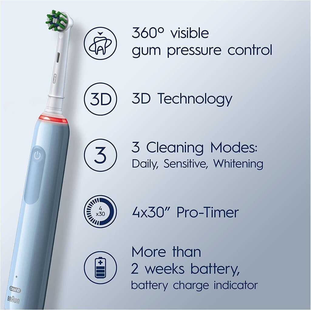 Oral-B Pro 3 3500 Limited Edition kaina ir informacija | Elektriniai dantų šepetėliai | pigu.lt