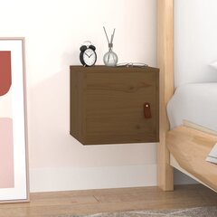 Sieninė spintelė, medaus ruda, 31,5 x 30 x 30 cm, pušies masyvas kaina ir informacija | Spintelės prie lovos | pigu.lt