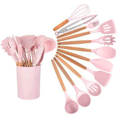 Набор кухонных инструментов, 12 шт., светло-розовый цвет цена и информация | Кухонная утварь | pigu.lt