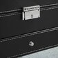 Dviejų pakopų laikrodžių dėžutė SONGMICS juoda цена и информация | Interjero detalės | pigu.lt