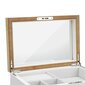 Elegantiška papuošalų dėžutė su veidrodžiu Songmics kaina ir informacija | Interjero detalės | pigu.lt
