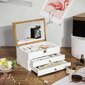 Elegantiška papuošalų dėžutė su veidrodžiu Songmics цена и информация | Interjero detalės | pigu.lt