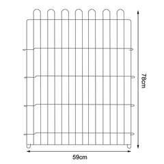 Защитное ограждение Lionto для мелких животных, высота 78 см цена и информация | Средства для дрессировки собак | pigu.lt