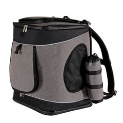 Lionto transportavimo krepšys šunims ar katėms, pilkai juodas, 34x30x42 cm kaina ir informacija | Transportavimo narvai, krepšiai | pigu.lt