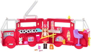 Игровой набор Barbie Chelsea Fire Truck с куклой HCK73 цена и информация | Игрушки для девочек | pigu.lt