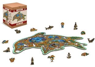 Деревянный пазл-головоломка с уникальными элементами для детей и взрослых "Jewels of the Sea" Wooden Puzzle 250 pcs / Wooden.city цена и информация | Пазлы | pigu.lt