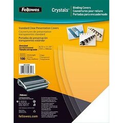 Įrišami viršeliai Fellowes Crystals PVC A4, 100 vnt цена и информация | Kanceliarinės prekės | pigu.lt