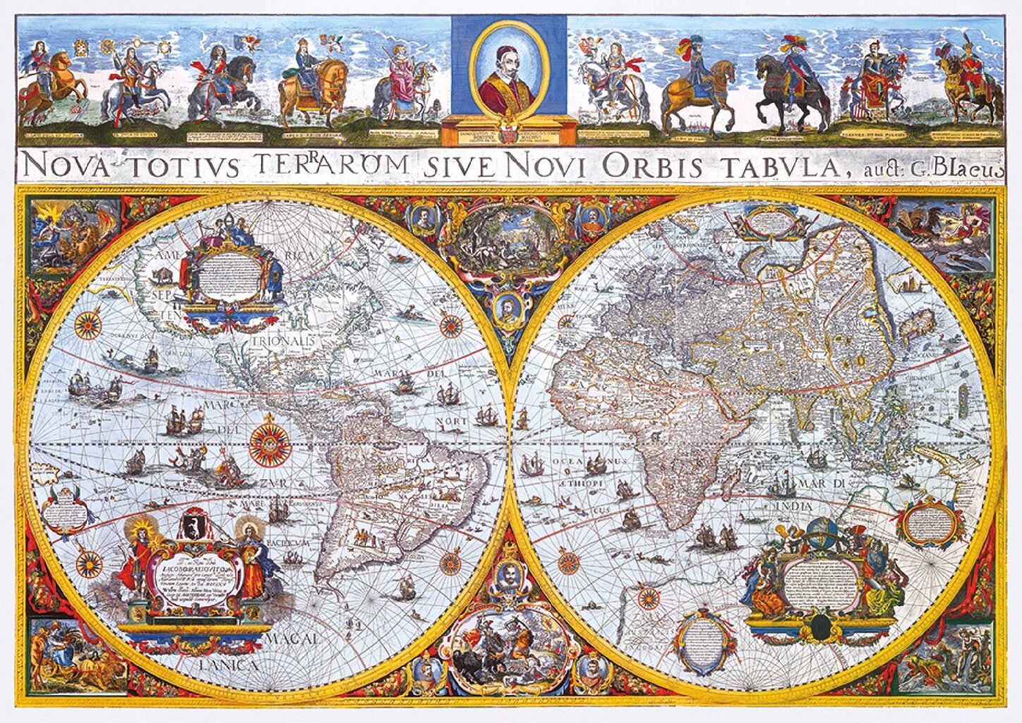 Medinė dėlionė Nova Terrarum žemėlapis, 1010 detalių kaina ir informacija | Dėlionės (puzzle) | pigu.lt