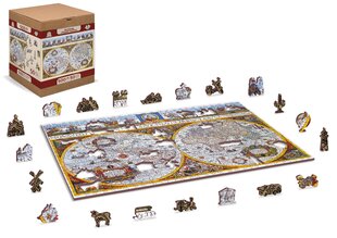 Medinė dėlionė Nova Terrarum žemėlapis, 750 detalių kaina ir informacija | Dėlionės (puzzle) | pigu.lt