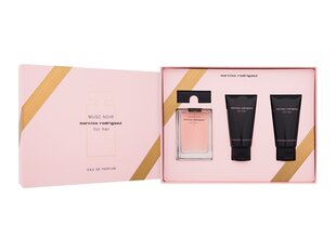 Rinkinys Narciso Rodriguez Musc Noir moterims: Kvapusis vanduo EDP, 50 ml + dušo želė, 50 ml + kūno losjonas, 50 ml kaina ir informacija | Kvepalai moterims | pigu.lt