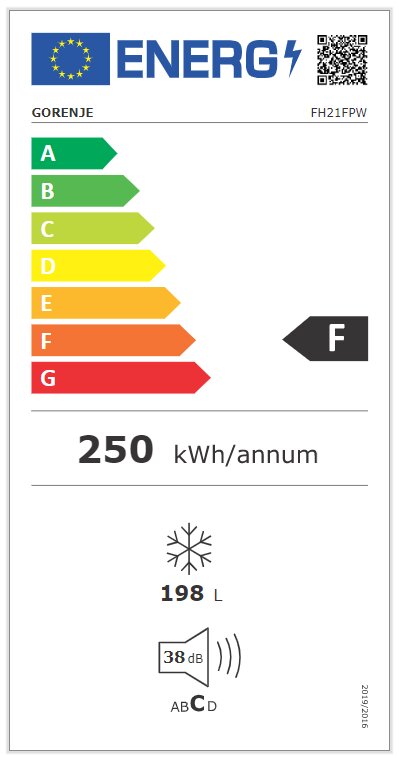 Gorenje FH21FPW kaina ir informacija | Šaldikliai, šaldymo dėžės | pigu.lt