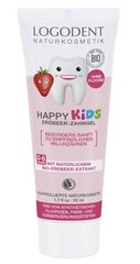 Dantų pasta vaikams Logodent Happy Kids Strawberry Tooth Gel, 50 ml kaina ir informacija | Dantų šepetėliai, pastos | pigu.lt