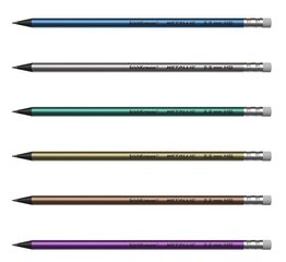 Plastikinis grafitinis pieštukas Metallic, ErichKrause, HB, su trintuku kaina ir informacija | Rašymo priemonės | pigu.lt