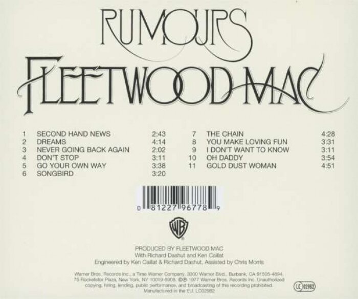 CD Fleetwood Mac Rumours CD цена и информация | Vinilinės plokštelės, CD, DVD | pigu.lt