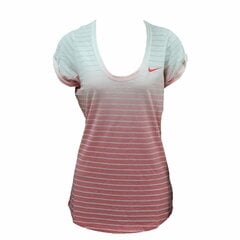 Футболка с коротким рукавом женская Nike SS Dip Dye Burnout, красная / белая цена и информация | Спортивная одежда для женщин | pigu.lt
