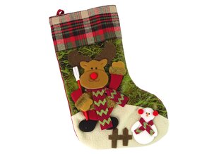 Kalėdinė kojinė - Šiaurės elnias, 47cm kaina ir informacija | Kalėdinės dekoracijos | pigu.lt