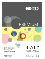 Popierius braižybai Happy Color A4, baltas, 10 lapų kaina ir informacija | Sąsiuviniai ir popieriaus prekės | pigu.lt