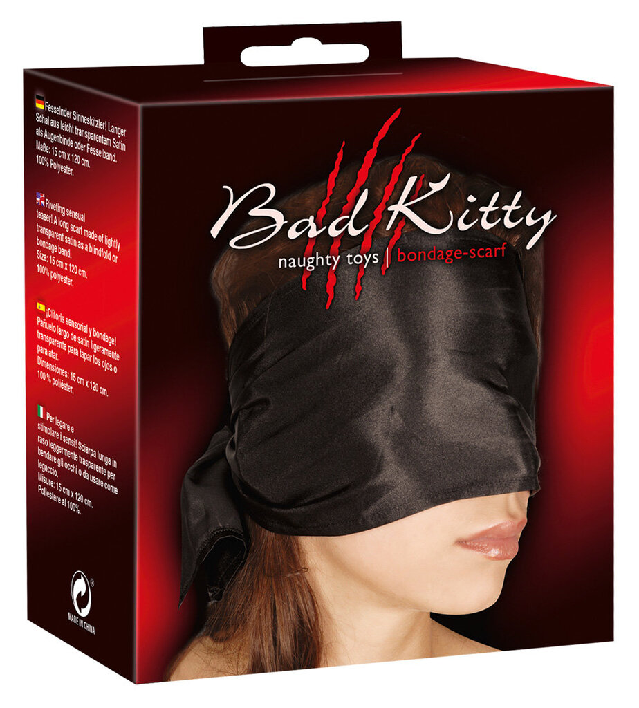 Повязка на глаза Bad Kitty Bondage Scarf, чёрный цена | n18.pigu.lt