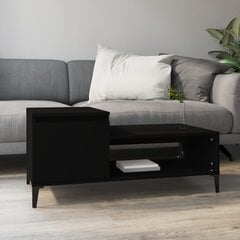 Kavos staliukas, juodos spalvos, 100x50x45 cm, apdirbta mediena kaina ir informacija | Kavos staliukai | pigu.lt