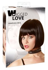 Женский парик Wigged Love, черный цена и информация | Карнавальные костюмы | pigu.lt