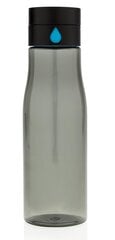 Бутылка для питья XD XCLUSIVE, 600мл, с записью количества выпитой воды, прозрачная черная сп. тритановый пластик цена и информация | Фляга | pigu.lt