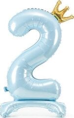 Folinis balionas Skaičius 2, 84cm, mėlynas цена и информация | Шарики | pigu.lt